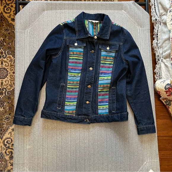 Tantrums Jackets & Blazers - Tantrums Multicolor Striped Denim Jacket